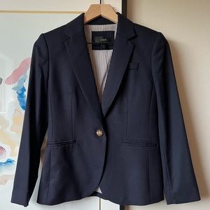 J. Crew navy wool one button schoolboy blazer size 4P